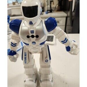Xtrem Bots Smart Bot Hi-Tech Robot USB Charge 50 Actions Blue White Gray